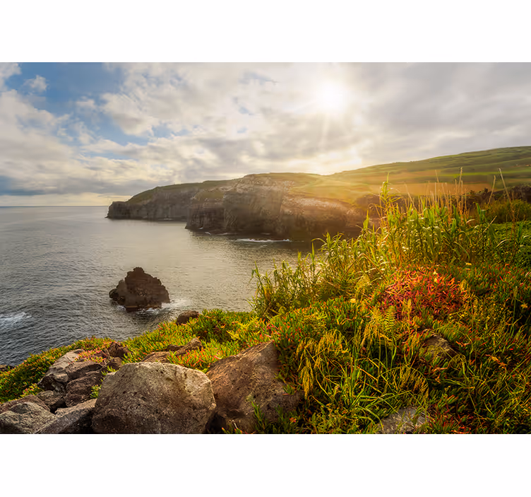Azorerne ved daggry havet fototapet - TenStickers