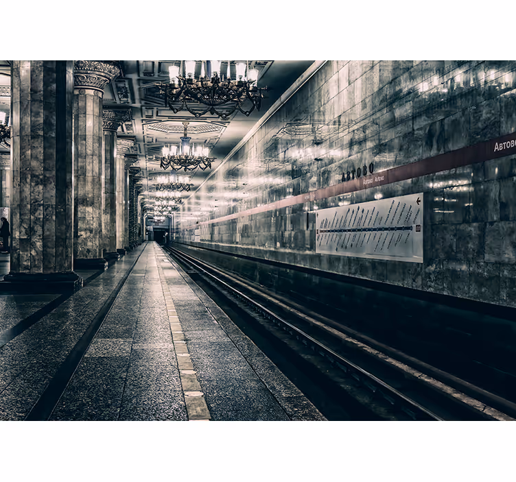 Unik metro platform fototapet - TenStickers