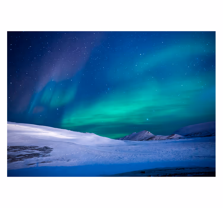 Nordlys himmel fototapet - TenStickers