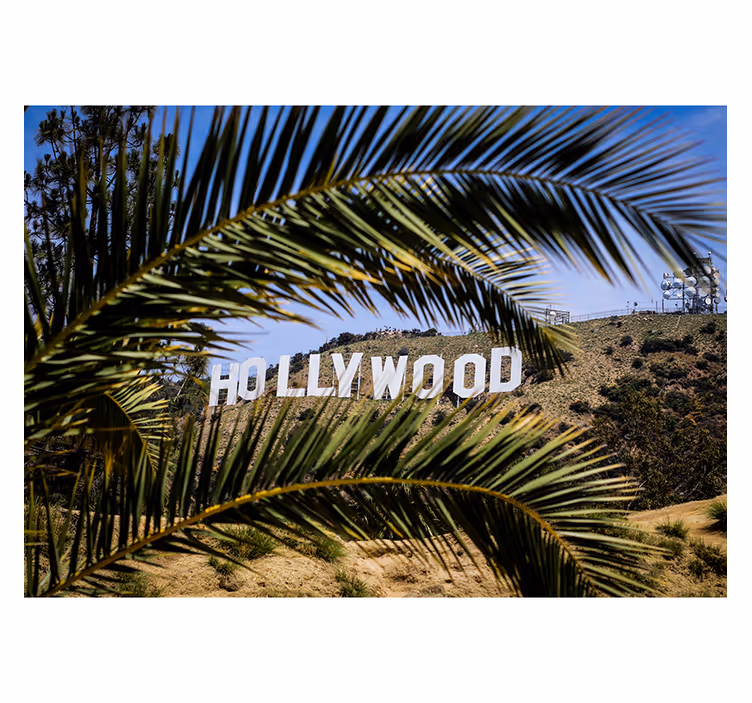 Hollywood skilt og træ fototapet - TenStickers