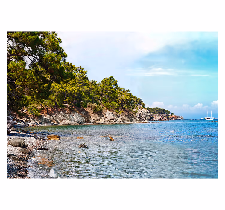 Antalya strand hav fototapet - TenStickers
