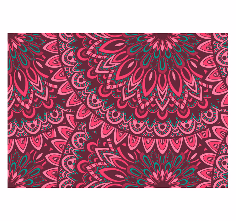 Blomster mandala zen tapet - TenStickers