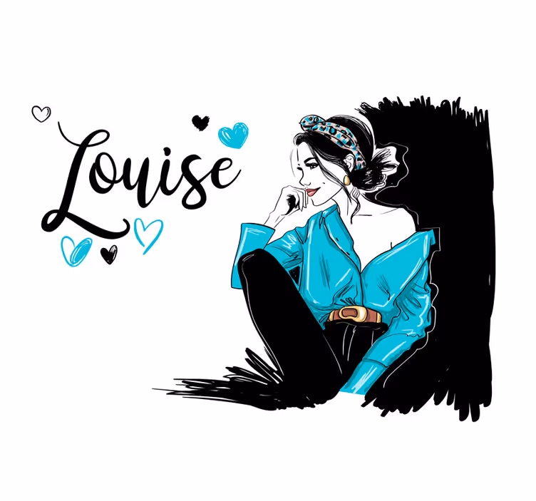 Citat fototapet stilfuld kvinde illustration - TenStickers