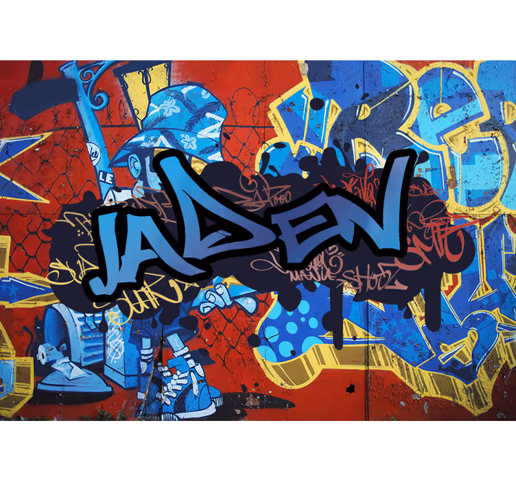 Graffiti tilpasset navn brugerdefineret fototapet - TenStickers