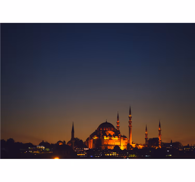 Rom fototapet sultan ahmet moske aften - TenStickers