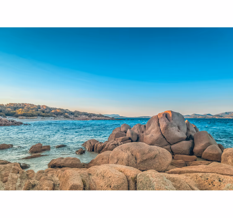 Strand og hav baggrund i italien fototapet - TenStickers