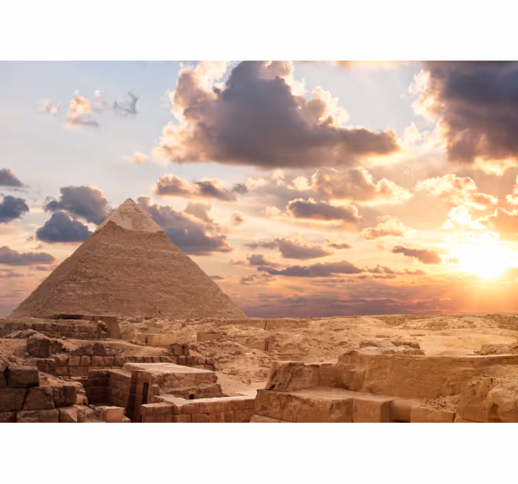 Pyramider design vægmaleri - TenStickers