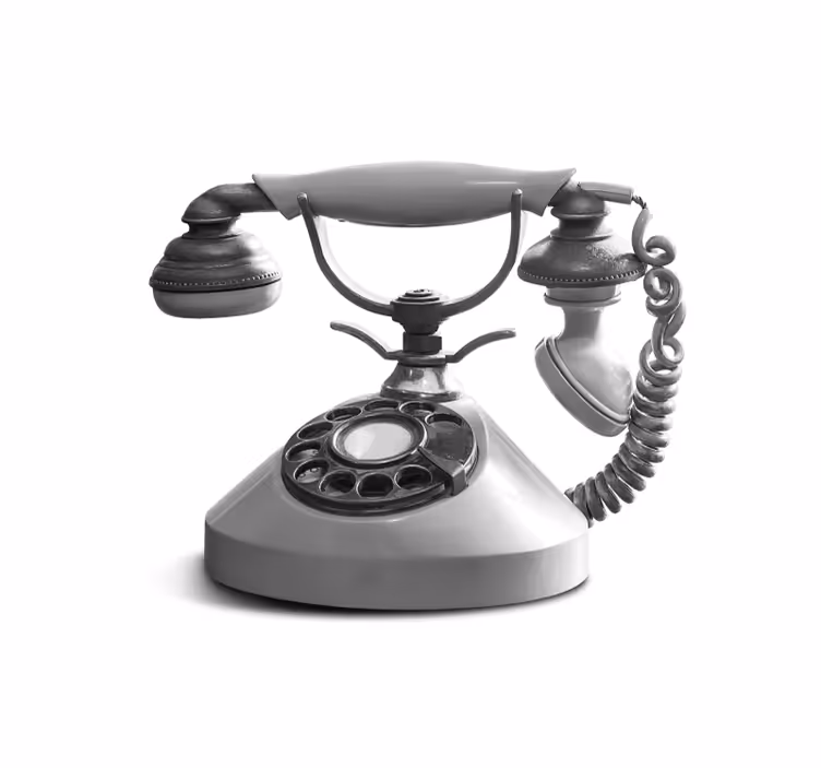 Retro telefon nærbillede fototapet stue - TenStickers