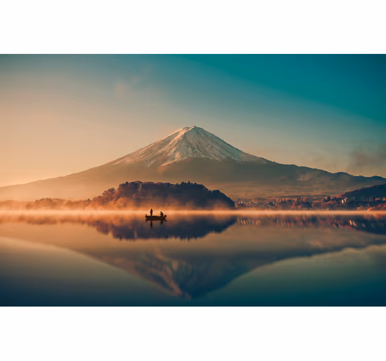 Landskab fototapet mount fuji refleksion - TenStickers
