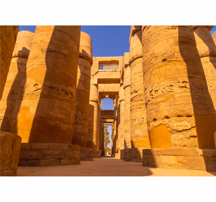 Egyptiske søjler klassisk kunst fototapet - TenStickers