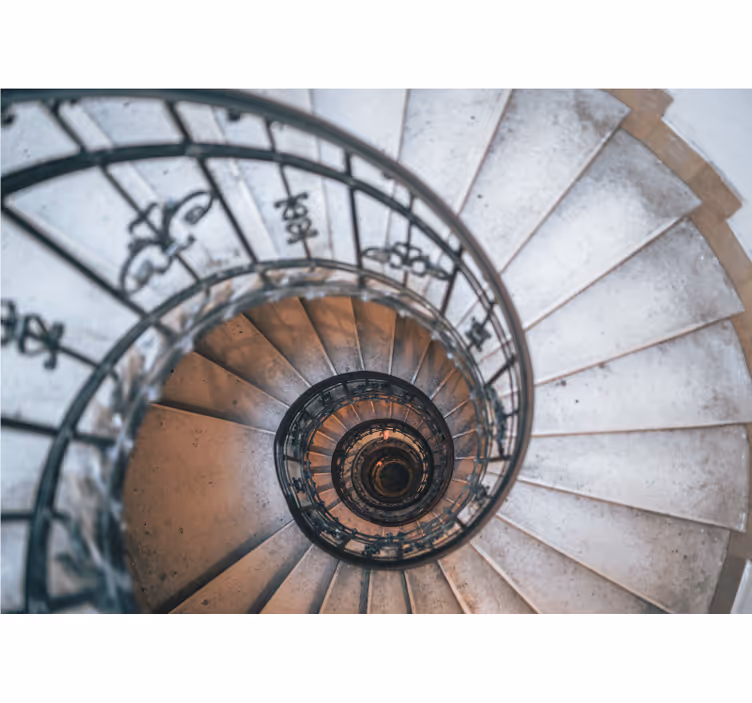 Fototapet af byer spiraltrappe design - TenStickers