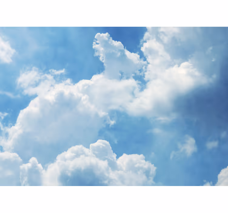 Himmel med skyer fototapet badeværelse - TenStickers