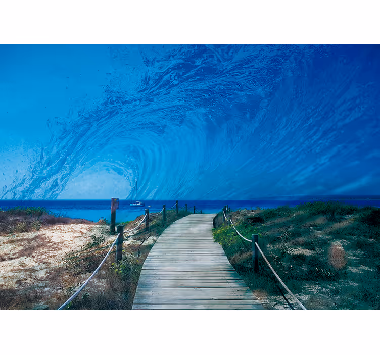Vej til havet stue vægmaleri - TenStickers