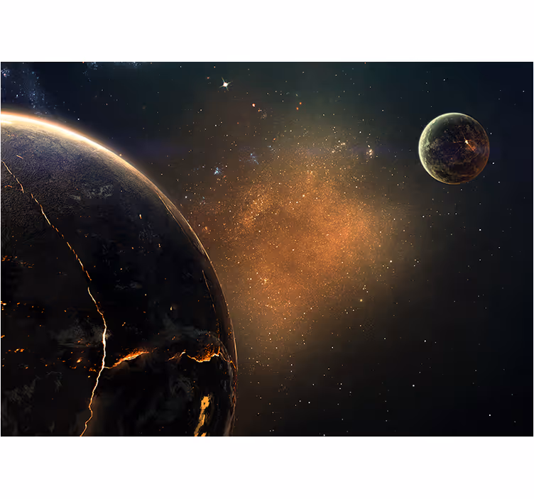 Galaktisk planetarisk visning rummet fototapet - TenStickers