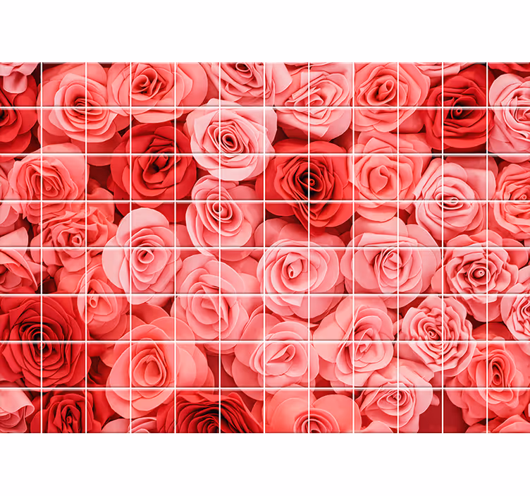Rosebuketudstilling fototapet blomster - TenStickers