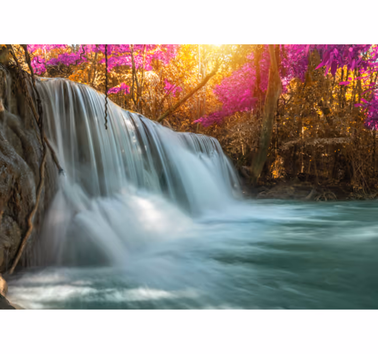 Fototapet vandfald grand cascade stream - TenStickers