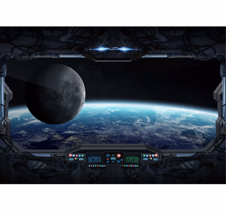 Rummet fototapet kosmisk udsigt - TenStickers