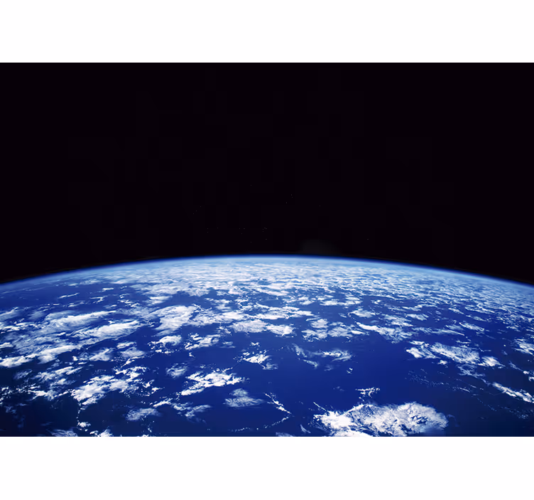 Planeten set fra kredsløb rummet fototapet - TenStickers