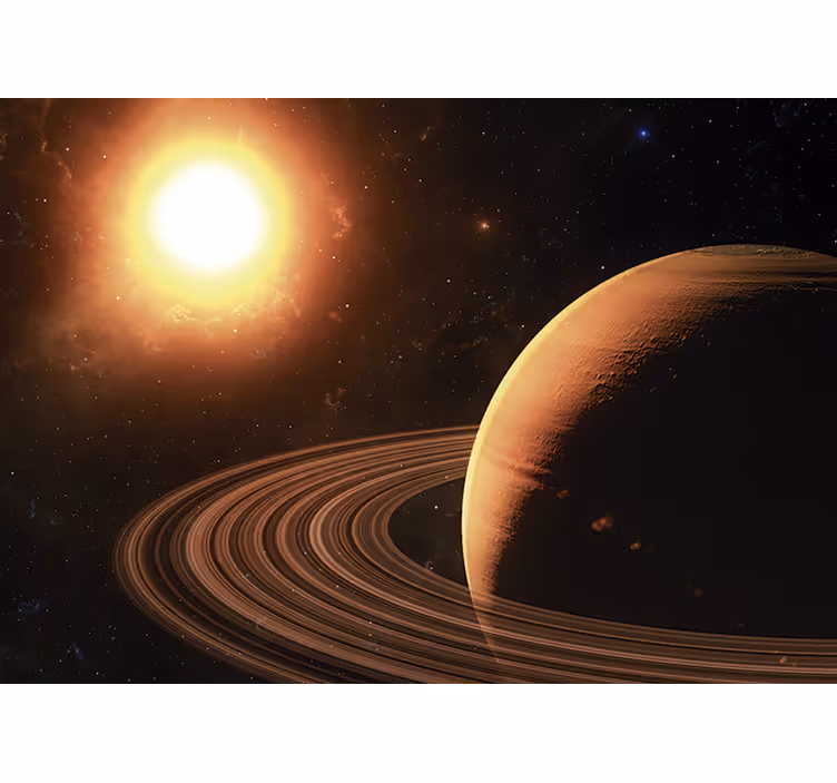 Planetsystemscene rummet fototapet - TenStickers