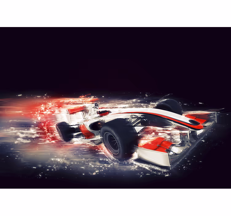 Bolide formel 1 bil fototapet - TenStickers