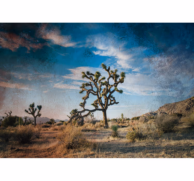Joshua tree-landskabet natur fototapet - TenStickers