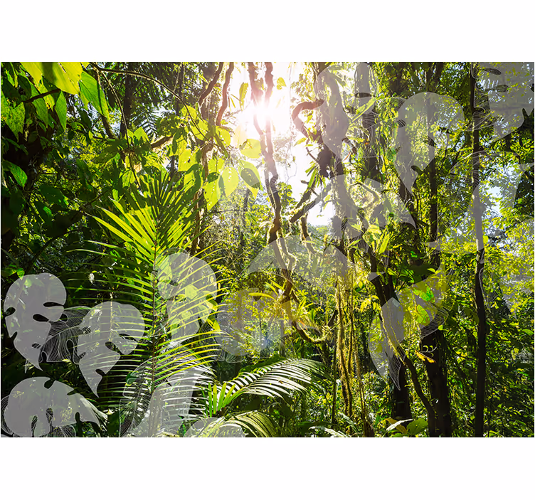Frodigt grønt fristed natur fototapet - TenStickers