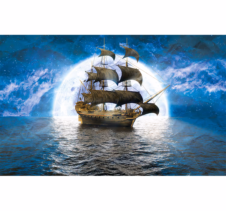 Piratskib til søs børnebilleder - TenStickers