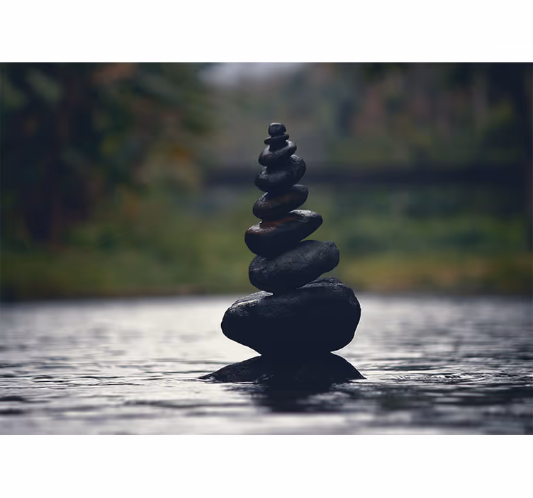 Stablet stenbalance zen fototapet - TenStickers