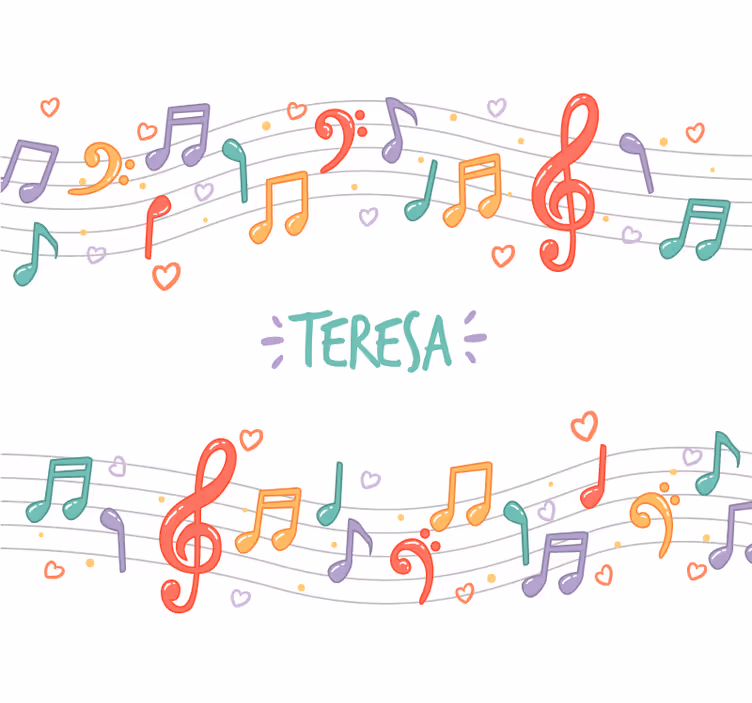 Fototapet musik musikalske noder melodi - TenStickers