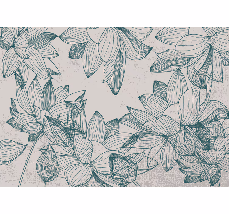 Elegant blomsterdesign magnolia fototapet - TenStickers