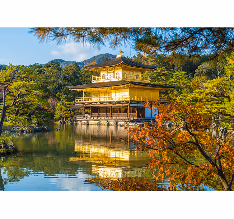Japansk tempel natur fototapet - TenStickers
