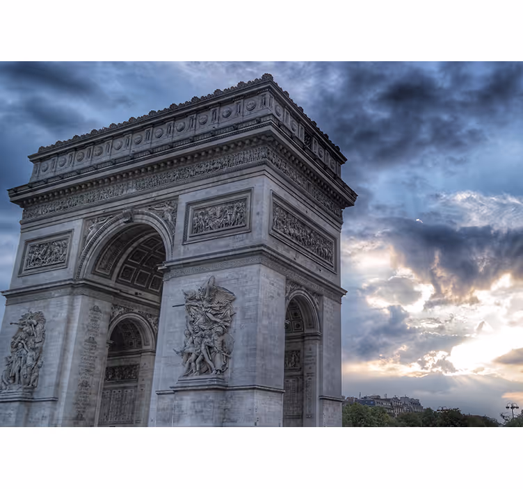 Triumfbuen udsigt Paris fototapet - TenStickers