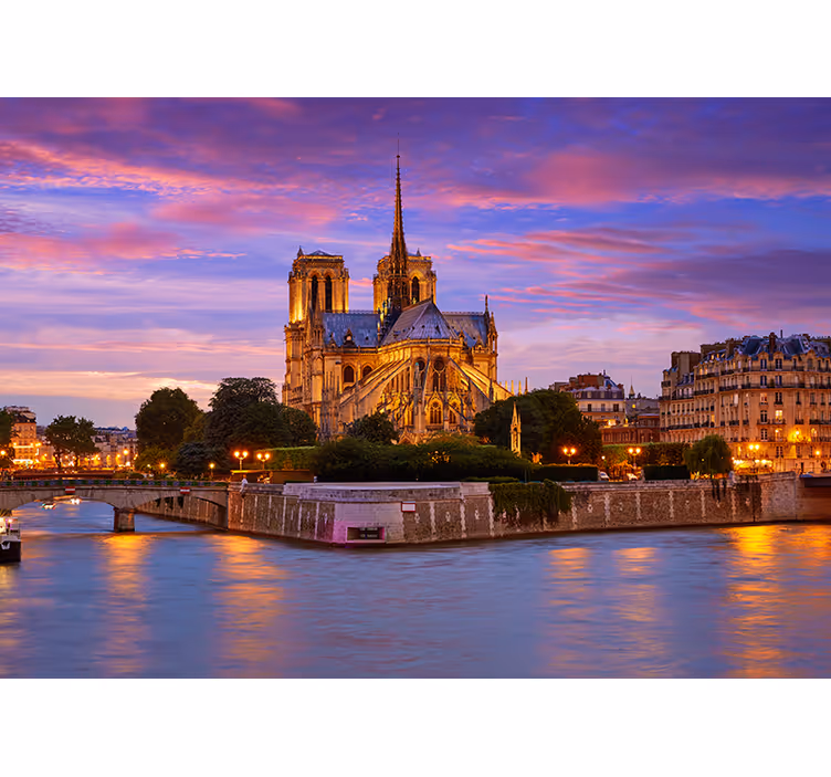 Paris fototapet notre dame basilica - TenStickers