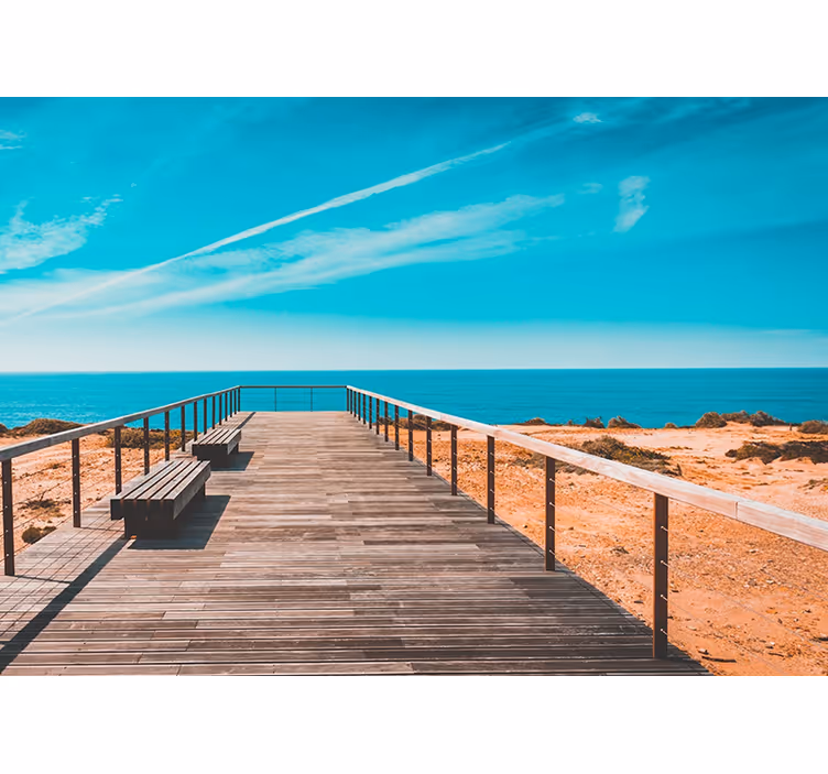 Strand og mole havmaleri - TenStickers