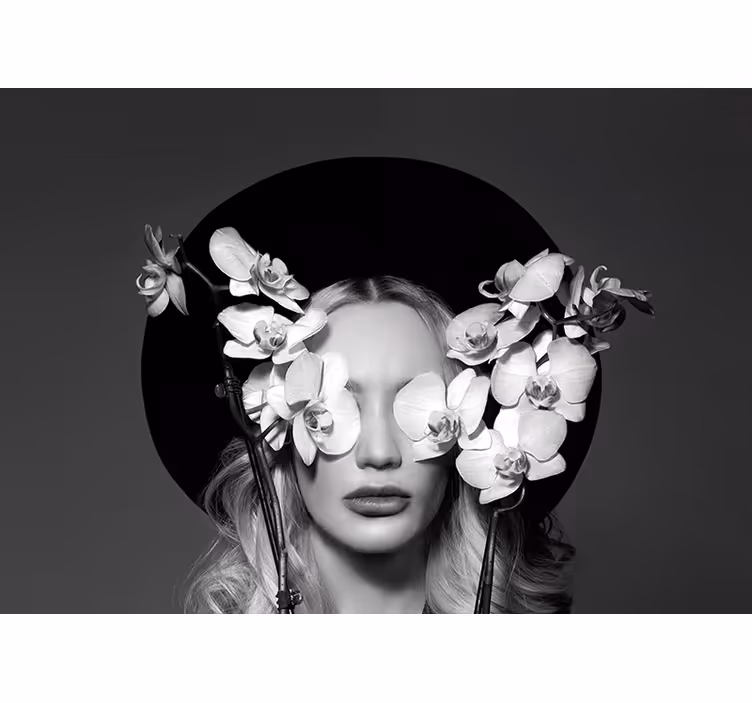 Orkide elegance fototapet blomster - TenStickers
