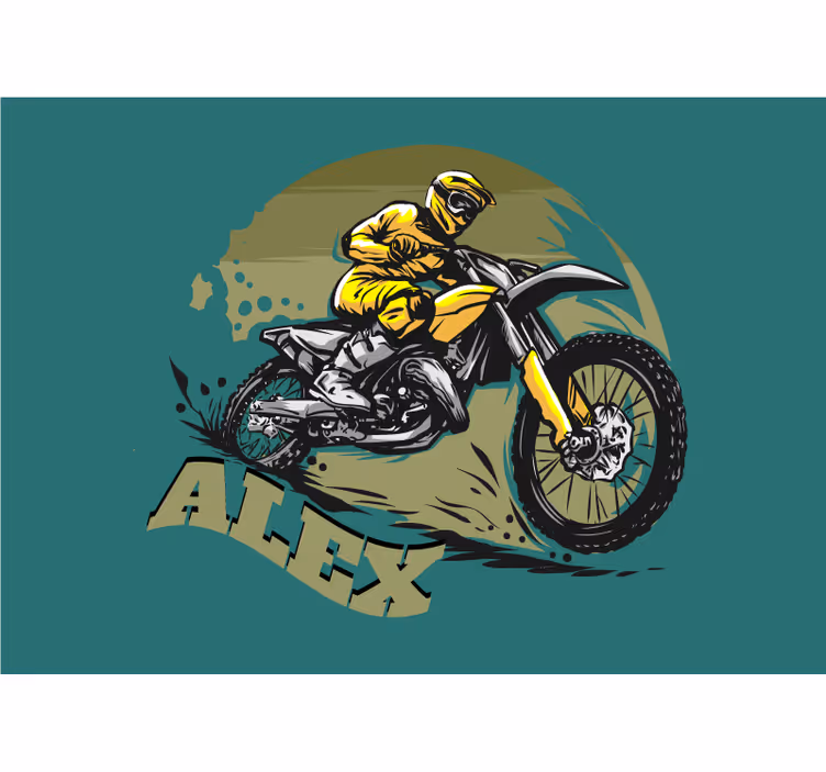 Fototapet køretøj motocross rytter action - TenStickers