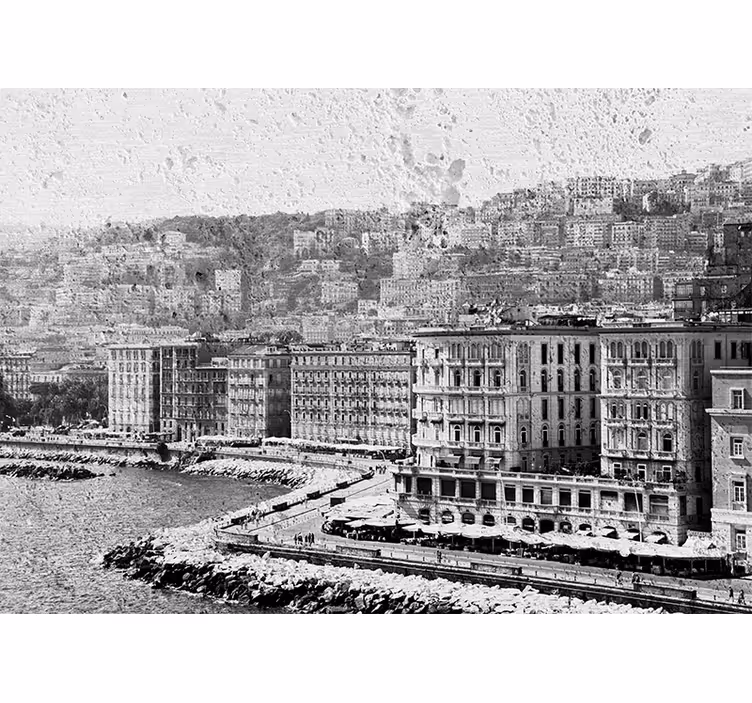 Napoli kystudsigt fototapet af byer - TenStickers