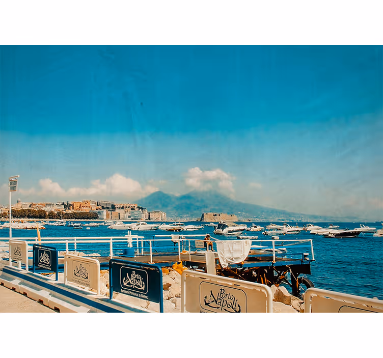 Napoli kystperspektiv fototapet af byer - TenStickers