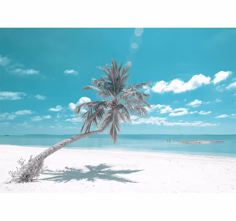 Tropisk strandparadis fototapet hav - TenStickers