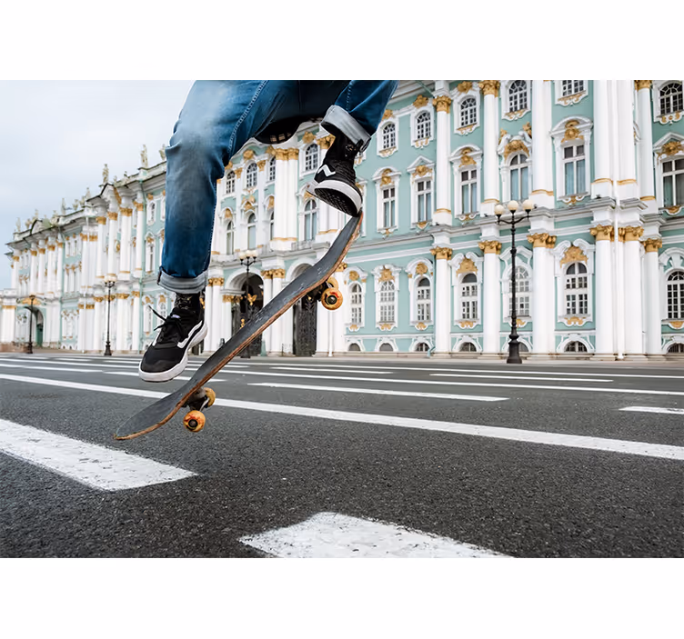 Skateboarder i bevægelse Rom fototapet - TenStickers