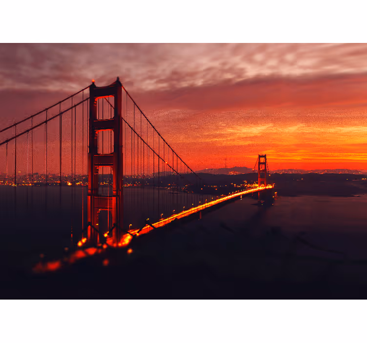 Fototapet af byer golden gate bue - TenStickers