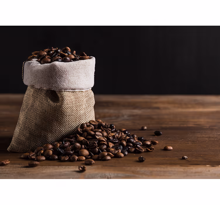 Kaffebønnepose fototapet til køkken - TenStickers