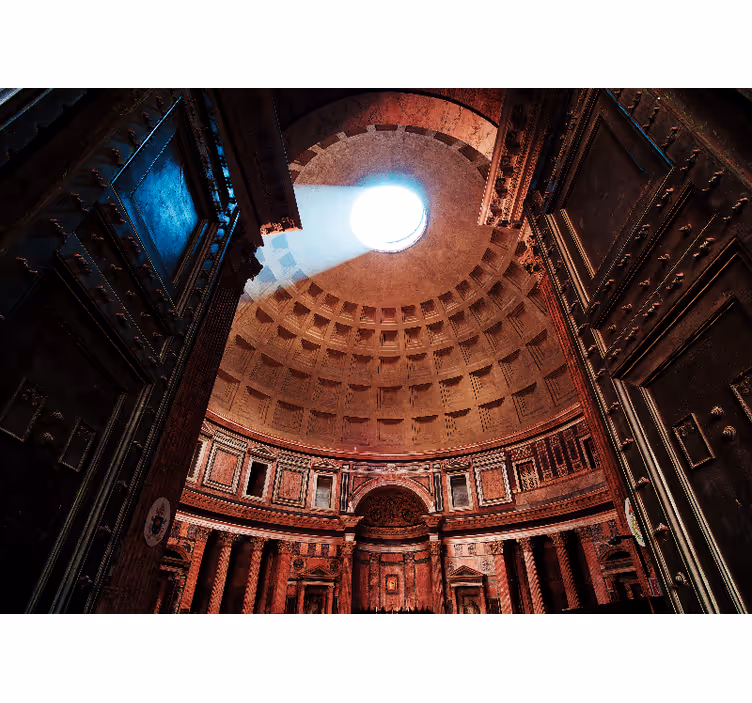 Udsigt over pantheon-kuplen fototapet af byer - TenStickers