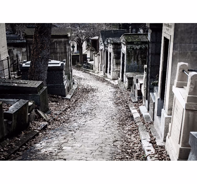 Kirkegården i père lachaise fototapet - TenStickers