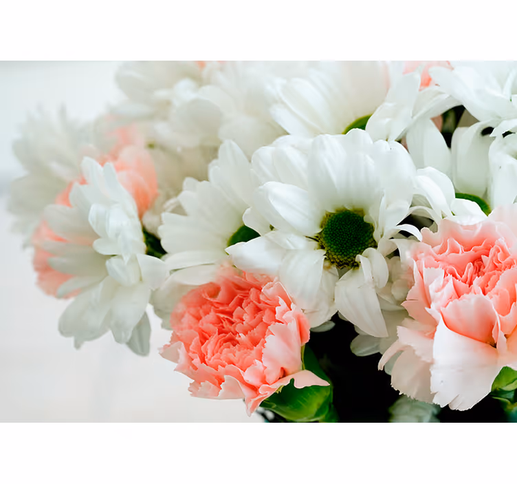 Charmerende blomsterarrangement fototapet blomster - TenStickers
