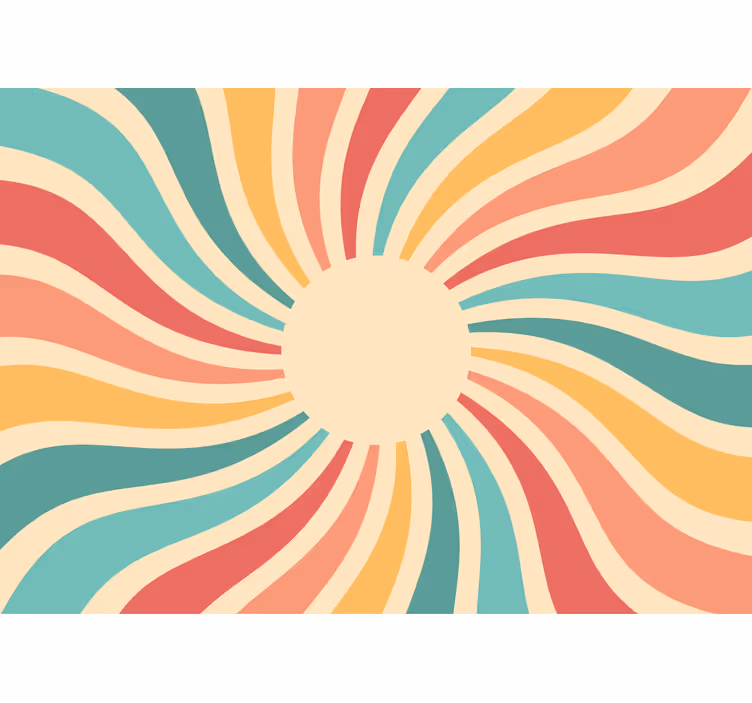 70's solnedgang pop vintage fototapet - TenStickers