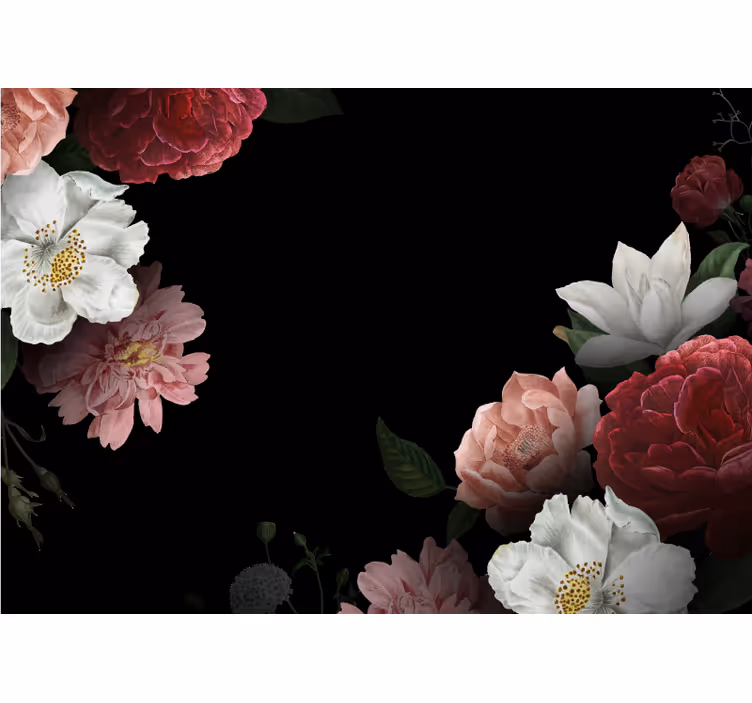 Fototapet blomster udsøgt blomsterarrangement - TenStickers