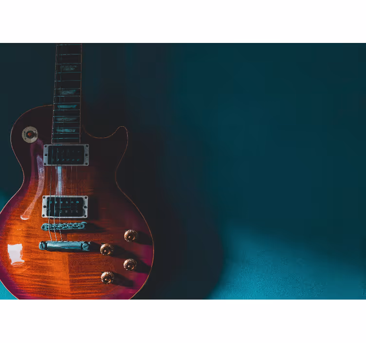 Fototapet musik elektrisk guitar detalje - TenStickers