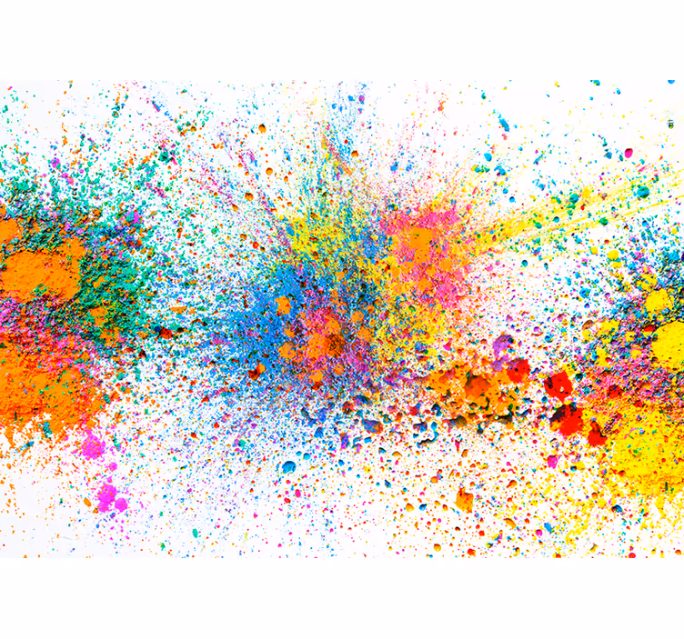 Levende farveeksplosion fototapet abstrakt - TenStickers