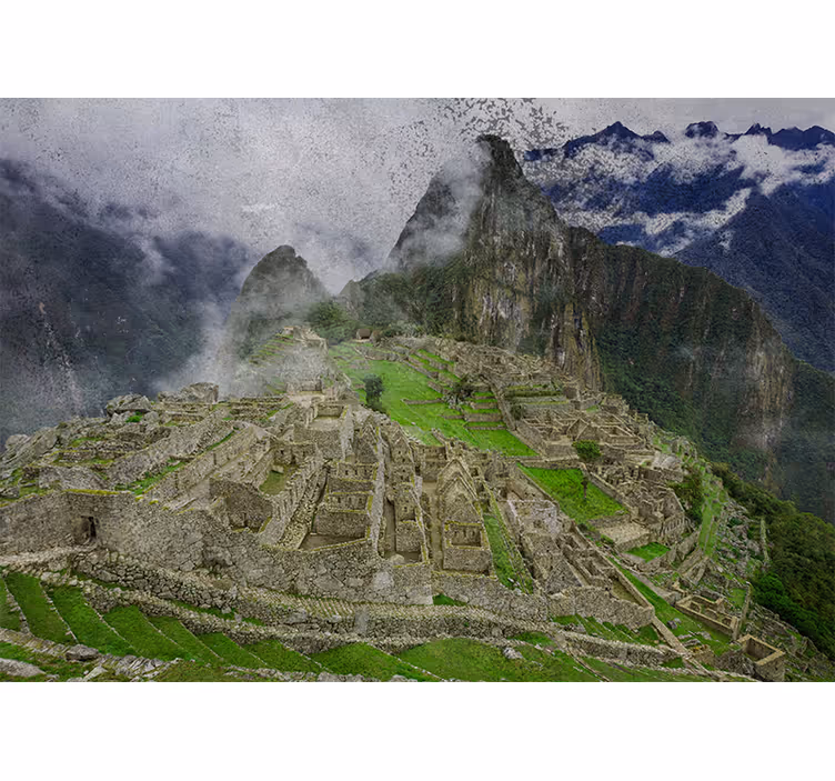 Fototapet af byer machu picchu ruiner - TenStickers